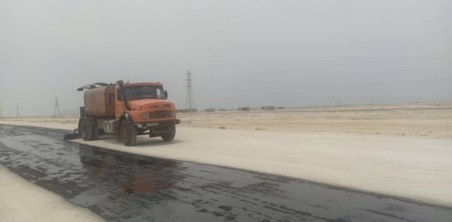عملیات اجرایی آسفالت قطعه‌۳ بزرگراه خلیج فارس قشم کلید خورد