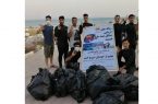 پاکسازی سواحل جزیره قشم با مشارکت ۵۰ نفر از علاقه مندان حفظ محیط زیست