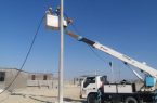 احداث شبکه برق رسانی شهرک شهید سلیمانی روستای زاج و داربست جاسک