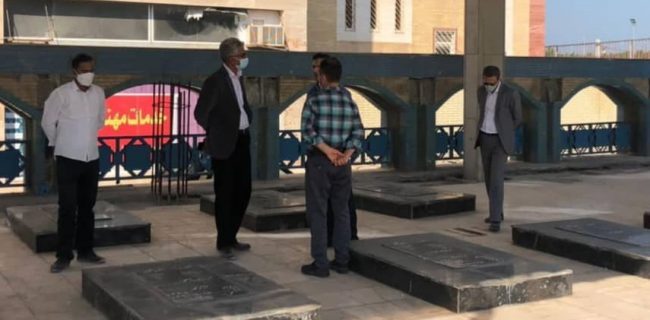 بازدید از روند بازسازی گلزار شهدای شهر قشم و بلوار مرکزی طولا