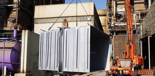 ساخت داکت کراس‌آور هوای گرم واحد یک بخار در نیروگاه بندرعباس