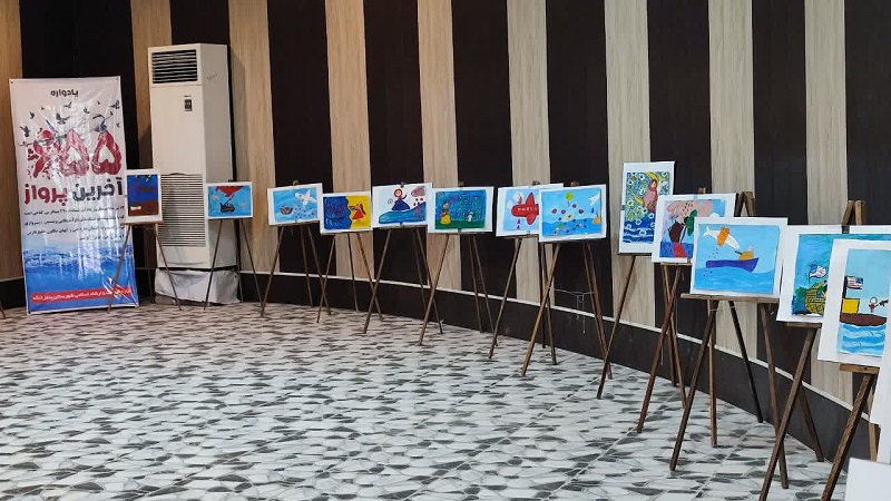 برپایی نمایشگاه نقاشی کودک در بندرلنگه
