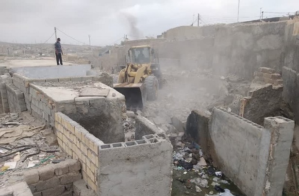 عملیات تخریب و بازگشایی خیابان بیست متری در محله چاهستانی‌ها