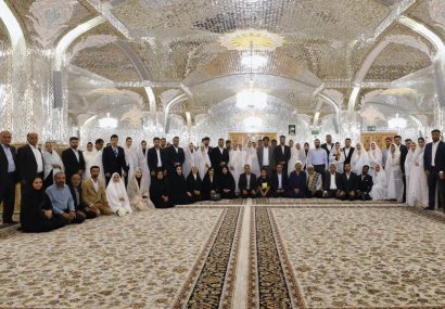 برگزاری جشن ازدواج کارکنان پالایشگاه ستاره خلیج فارس در حرم مطهر رضوی
