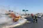 حریق یک خودرو حامل سوخت در چهچکور