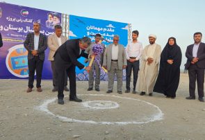 توسعه ورزش در نوار ساحلی؛ کلنگ زمین بسکتبال ساحلی زده شد+فیلم