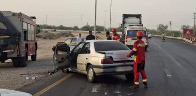 یک مصدوم بر اثر حادثه در جاده بندرعباس – میناب