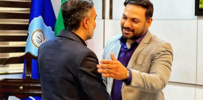 دیدار و گفتگوی صمیمی  مدیرعامل شرکت جهاد خانه‌سازی رزمندگان هرمزگان با سرپرست جدید بانک سپه منطقه هرمزگان