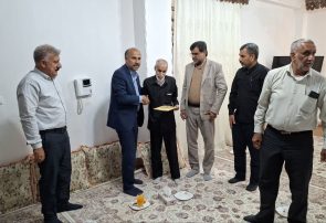 دیدار مسئولین با جانباز سرافراز شیمیایی ۷۰ درصد شهرستان رودان