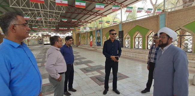 بازدید معاون توسعه مدیریت و برنامه‌ریزی بنیاد شهید هرمزگان از گلزار شهدای میناب