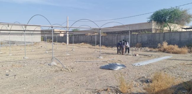 احداث گلخانه آموزشی ترویجی در مرکز جهاد کشاورزی زیارتعلی شهرستان رودان