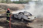 حریق خودرو حامل سوخت در جاده بندرعباس – میناب