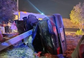 برخورد شدید خودروی پژو ۴۰۵ در بلوار شهید رجایی/ یک نفر فوتی و چهار مصدوم