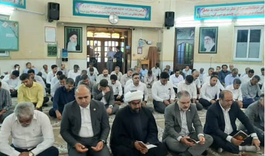 مراسم پاسداشت حماسه دفاع مقدس با حضور کارکنان صنعت گاز استان هرمزگان