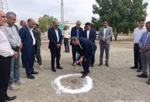 آئین کلنگ زنی سالن ورزشی دانش آموزی روستای چاه اسماعیل