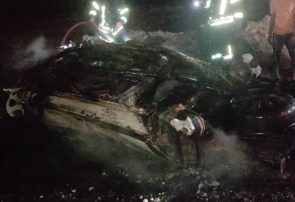 آتشسوزی خودروی حامل سوخت قاچاق در جاده بندرعباس–میناب منجر به فوت یک نفر شد