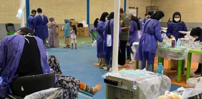 ارائه خدمات رایگان دندانپزشکی با حمایت شرکت پالایش نفت بندرعباس در مناطق محروم