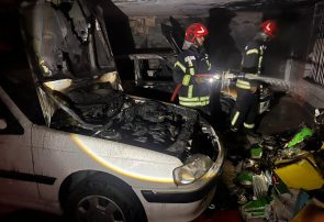 مهار آتشسوزی بامدادی سه خودرو در چهارراه نخل ناخدا