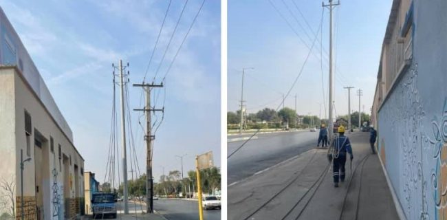 شروع سیم کشی خط دو مدار جدید از پست دیزل جهت کاهش بار خطوط پر بار مرکز شهر بندرعباس شروع سیم کشی خط دو مدار جدید از پست دیزل جهت کاهش بار خطوط پر بار مرکز شهر بندرعباس