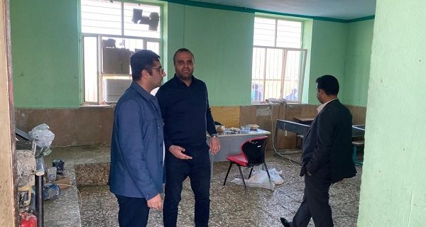 بازدید از مدارس آسیب دیده طی سیل اخیر در شهرستان سیریک