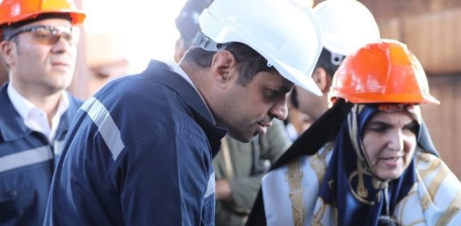 بازدید مشاور رئیس‌جمهور در امور همکاری‌های اقتصادی از شرکت صبا فولاد خلیج فارس