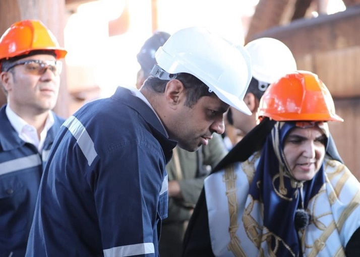 بازدید مشاور رئیس‌جمهور در امور همکاری‌های اقتصادی از شرکت صبا فولاد خلیج فارس